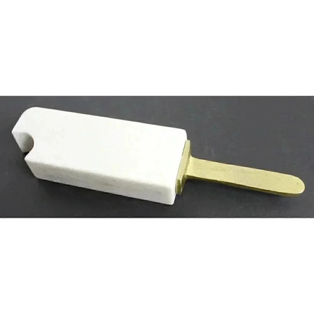 NEW MCM Hollywood Regency GOLD Retro Marble Popsicle W/ Bite Room Decor Figure